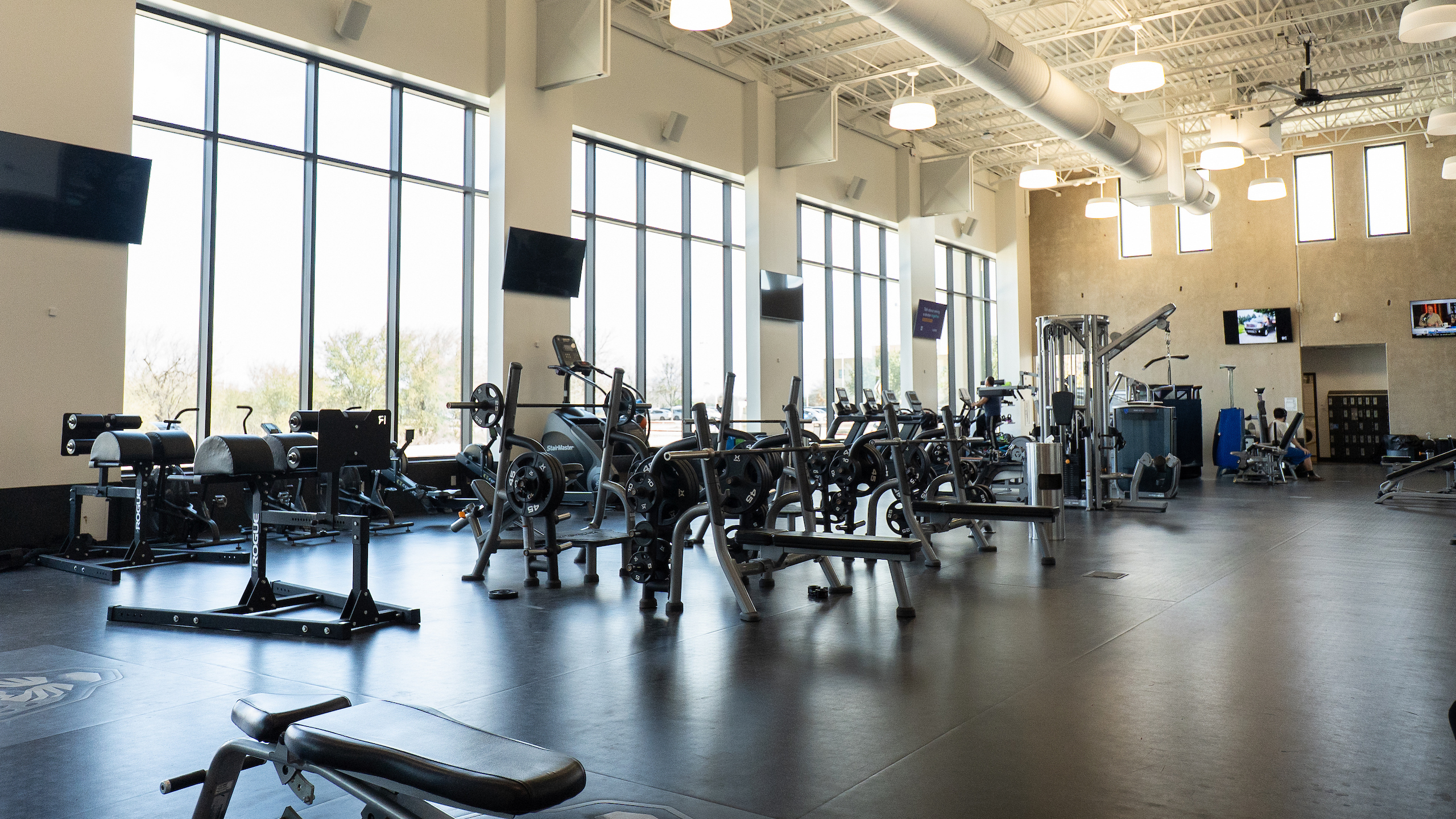 Weight room.